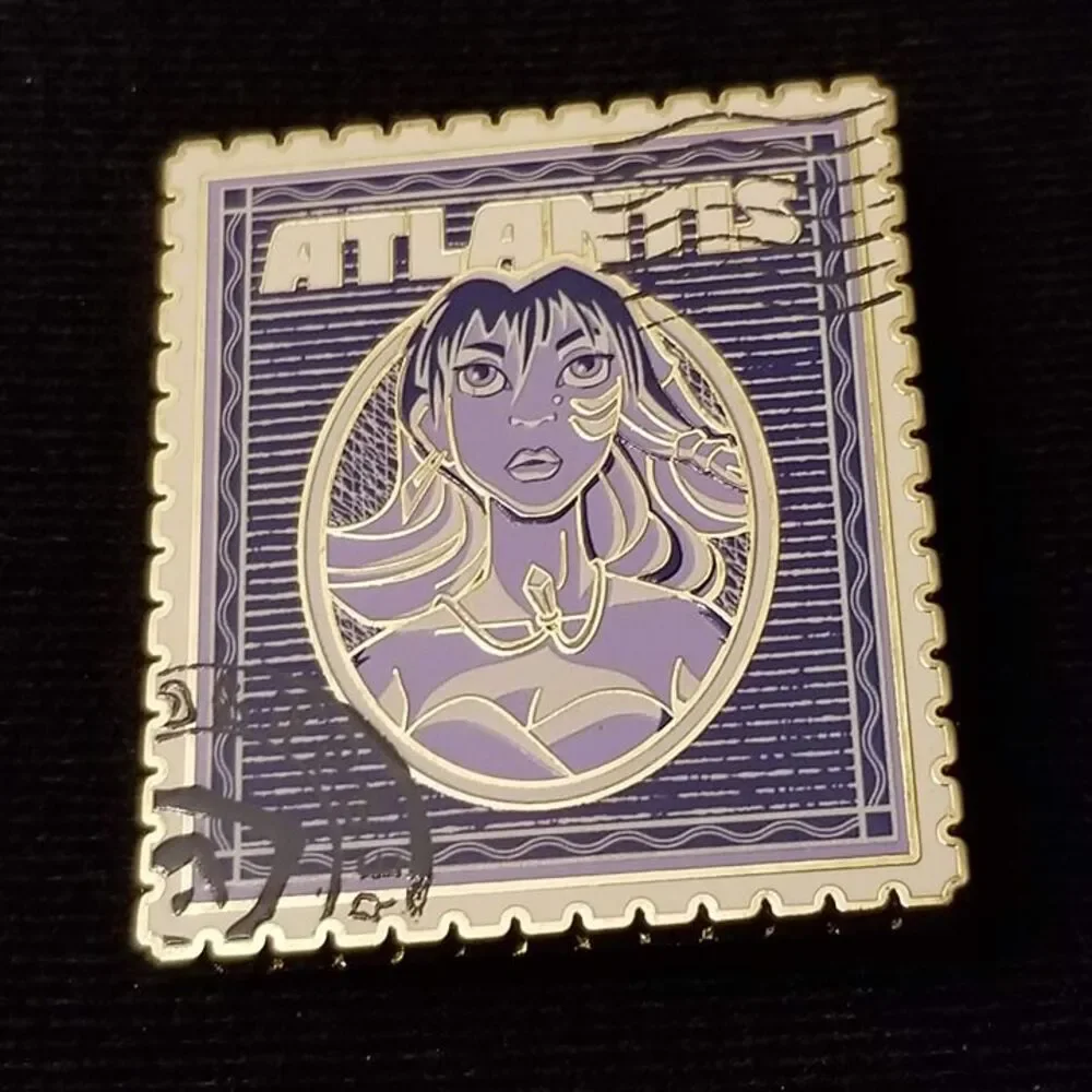 Disney Atlantis Kida Stamp Pin Y2K Film Stamp Mystery Blind Box Warrior Princess